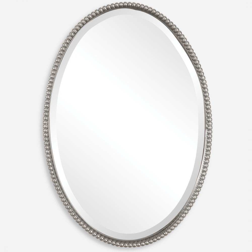 Uttermost Sherise Brushed Nickel Oval Mirror