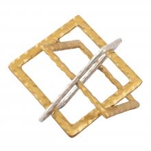 ELK Home S0807-9819 - Abstract Interlocking Sculpture - Brass and Nickel