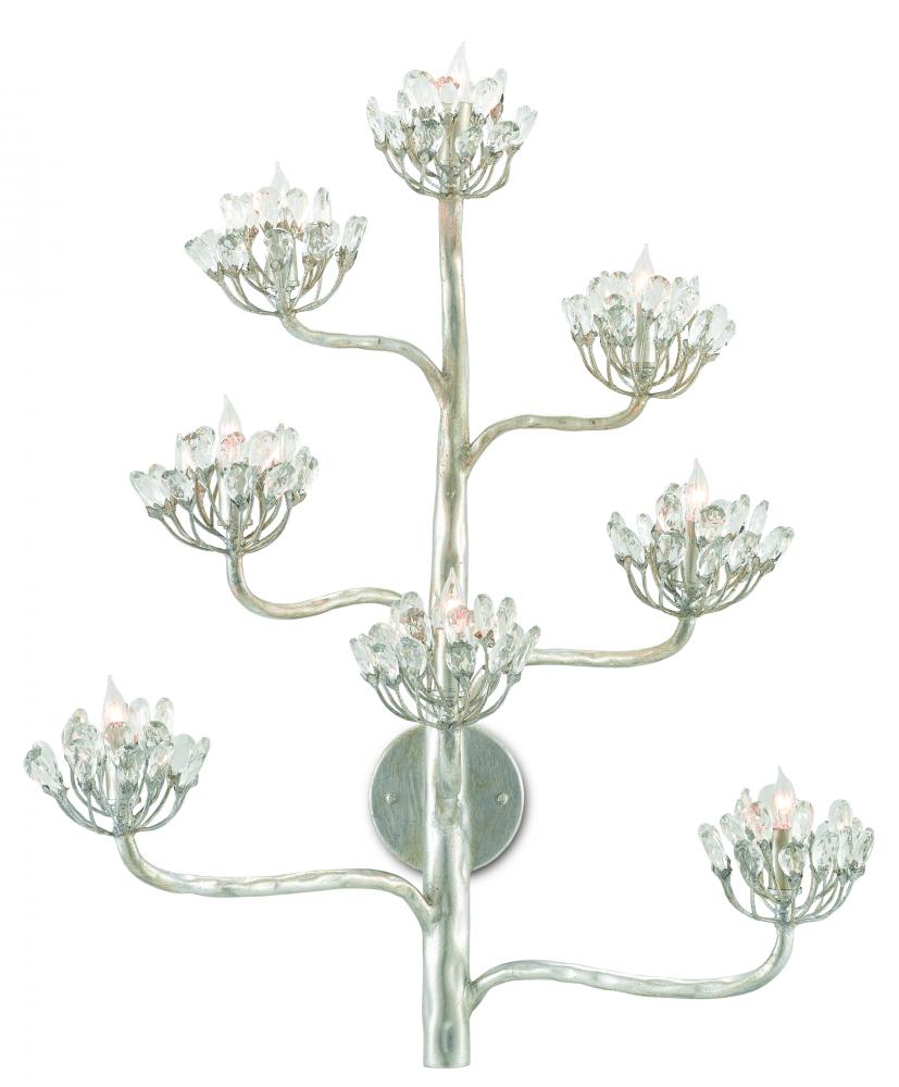 Agave Americana Silver Wall Sconce