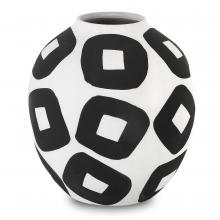 Currey 1200-0603 - Pagliacci Small Black & White Vase