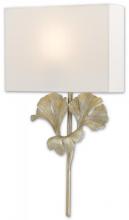 Currey 5900-0009 - Gingko Silver Wall Sconce